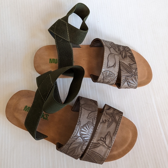 MUK LUKS women's strappy olive green sandals - Picture 6 of 11